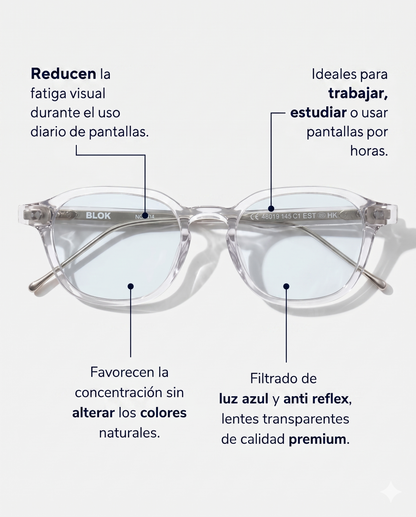 Blok Vision Pro | Bloquean la luz azul y hasta UV400